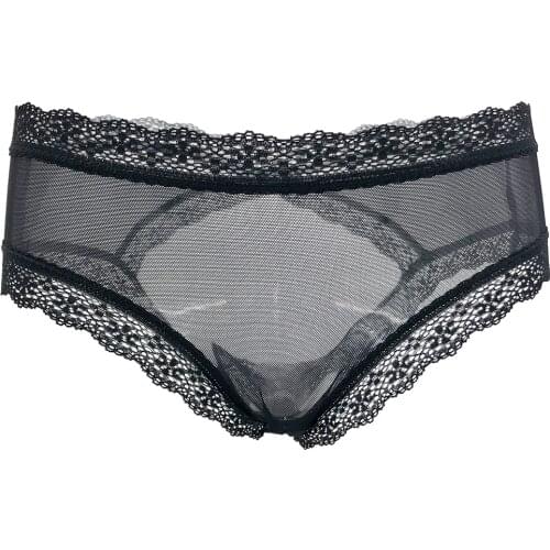 Women Sexy Lingerie Open Crotch Panties Cute Floral Lace Underwear Crotchless Transparent Porn Flirty Briefs Couple Sex Wear