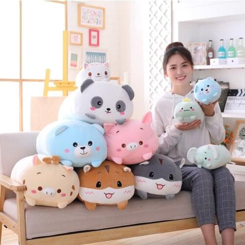 Animal Sweet Dinosaur&Pig&Cat&Bear Kawaii Plush Toy Soft Cartoon Panda&Hamster&Elephant&Deer Stuffed Doll Baby Pillow Gift Toys