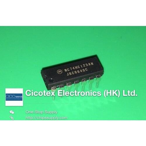 10pcs/lot MC74HC125ANG DIP14 IC BUFFER TRI-ST QD N-INV 14DIP