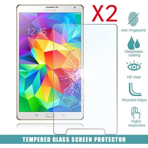 2Pcs Tablet Tempered Glass Screen Protector Cover for Samsung Galaxy Tab S 8.4 T-700 T-705 Tempered Film HD Eye Protection