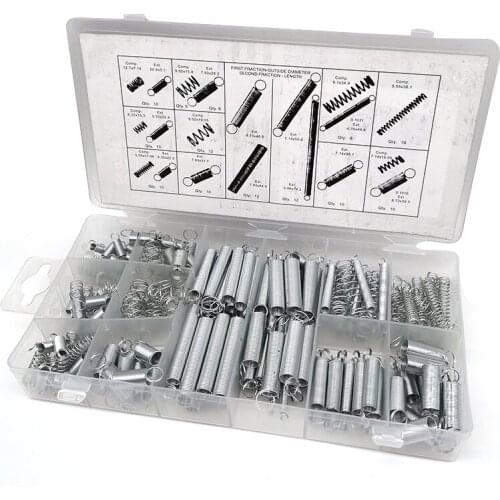 200Pcs Steel Spring Electrical Hardware Set Drum Extension Tension Springs Pressure