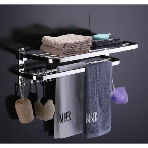 40cm Punch-free The Hot Stainless Steel Towel Rack Toilet Rack, Bathroom Towel Rack, Toilet Towel Bar, Wall Hanging G8005
