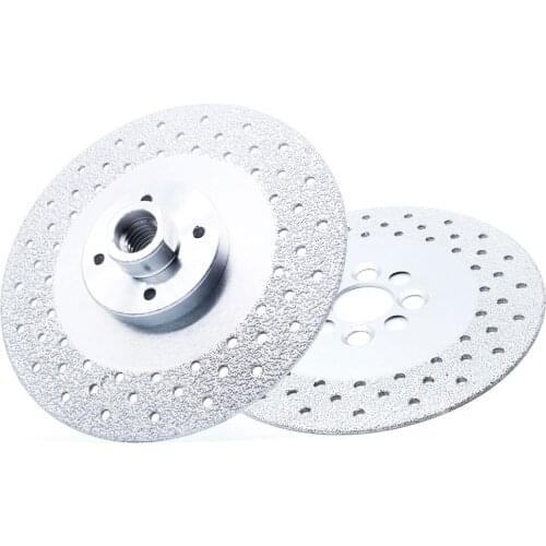 5 Inch 125mm Vacuum Brazed Diamond Cutting Disc Grinding Wheel Flange M14 5/8-11 For Granite Marble Concrete Saw Blade Cutter