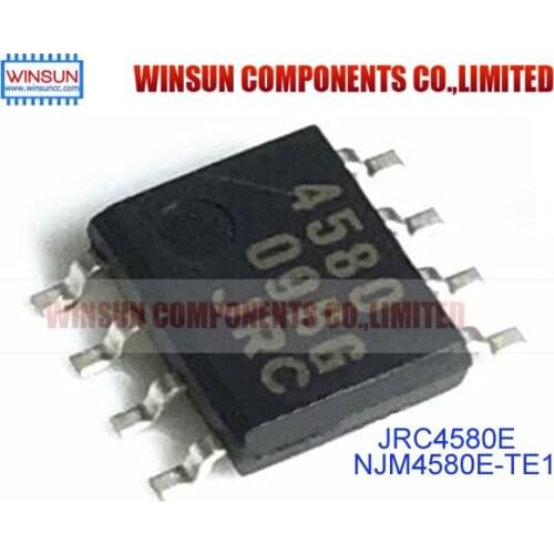 50PCS JRC4580E NJM4580E-TE1 JRC4580 SMD SOP8 Brand New