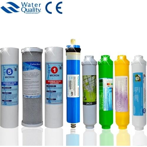 8 Stage Filter Cartridge Water Purifier 75 Gpd Vontron Membrane + 5 stage Filter Reverse Osmosis Sysyem Water Filters For home