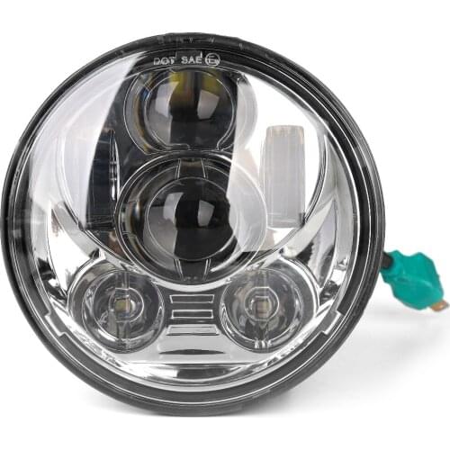 Moto Accessories 5.75" 5 3/4 inch LED Headlight and Fairing Front Cowl Fork Mount For Harley Sportster Dyna Glide