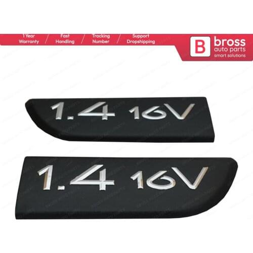 Bross BSP564 Black 1.4 16V Badge Monogram Emblem 8200209128 Left and Right Door Moulding Badge For Renault Megane MK2 2002-2008