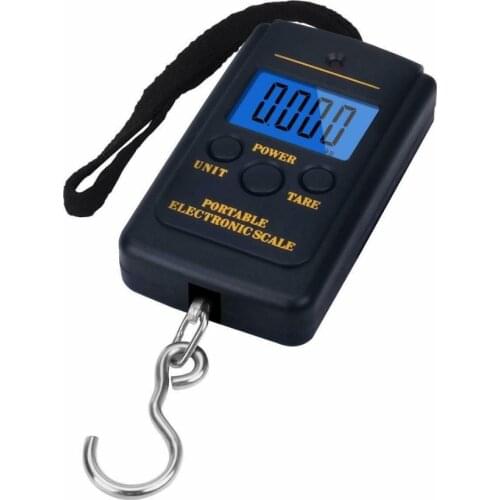 LCD Travel Steelyard Hanging Hook Scale 40kg/5g Mini Digital Electronic Luggage Scale Kitchen Weight Balance Tool