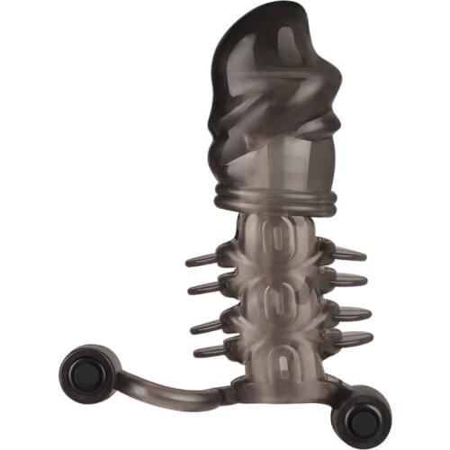 Crystal Massage Stick Relaxing Adult Bold Delay Last Vibrator Sex Massager Penis Pump & Enlargers Vibrating Condom For Couples 2