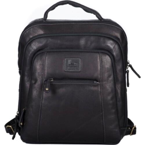 Mens leather backpack