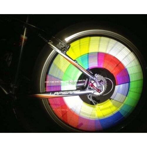 By DHL 200bags Multicolor 12pcs Bicycle Bike Cycle Wheel Spoke Reflector Reflective Strip Clip Outdoor Cycling Wheel Light