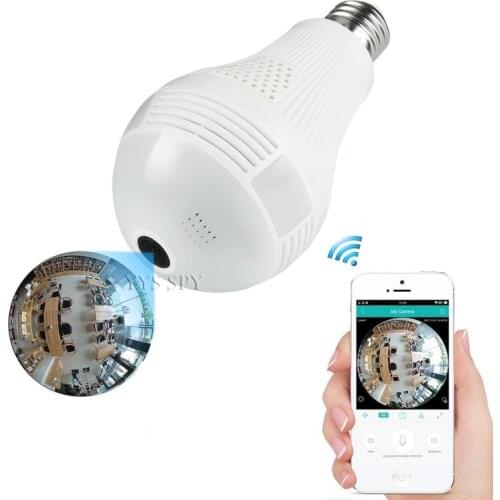 360 Degree Light Bulb Panoramic Video Camera Mini WiFi Security IP Camcorder HD 960P Night Vision Lampada Webcam Micro DVR Cam