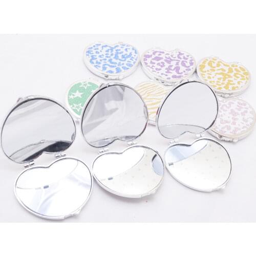 Bridesmaid Gift Simple Compact Makeup Mirror Portable Double-Sided Folding Mirror Wedding and Christmas Gift