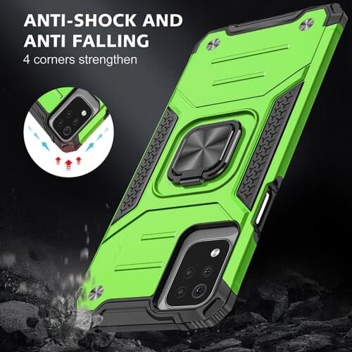 Drop resistance Rugged Case For LG K53 Armor Fall resistant impact Shock proof Shield Car Magnetic Cover