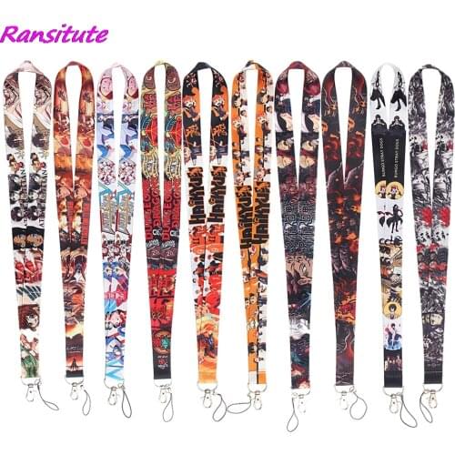 Ransitute R1705 Anime Series Volleyball Boy Creative Lanyard Card Holder Student Hanging Neck Mobile Phone Lanyard DIY Hang Rope