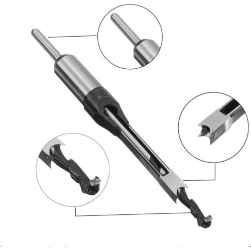 HSS Twist Drill Bit Woodworking Drill Bit Tool Set Square Drill Tenon Bit Chisel Drill 6.0mm~16mm Square Hole Lengthening Saw