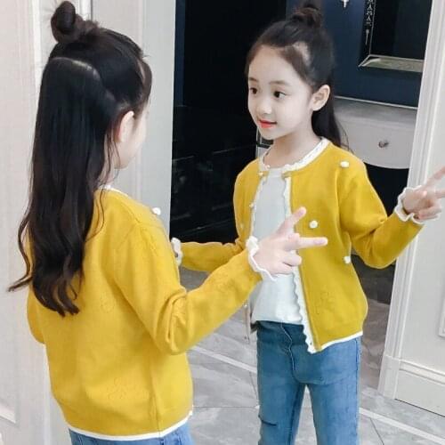 Baby Girls Sweater Spring Toddler Girls Cardigan Coat Jacket Cotton Knitting Baby Cardigan Girl Coat Infant Baby Toddler Sweater