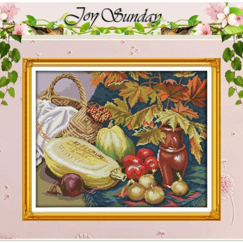 Fruits and Vegetables Patterns Counted Cross Stitch 11CT 14CT Cross Stitch Sets Chinese Cross-stitch Kits Embroidery Needlework