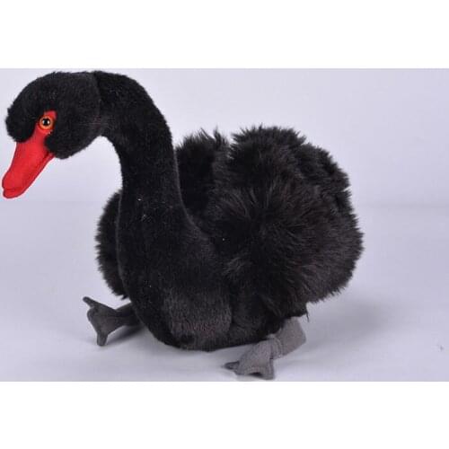 [Funny] Zoo 29cm Simulation Lifelike White swan & black swan Plush Toys Soft bird Stuffed Animals doll Birthday Gifts For Kids