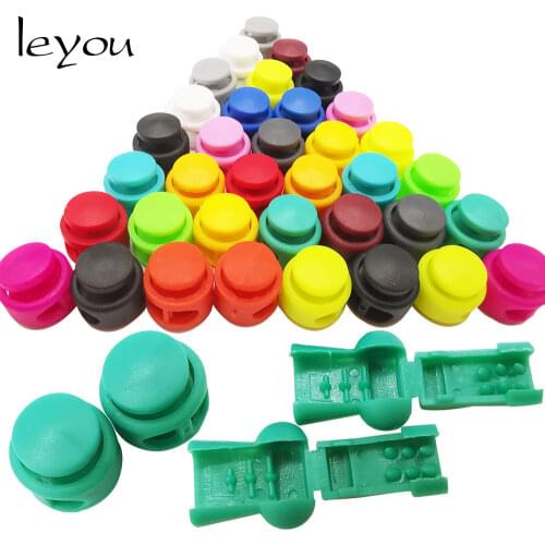 Leyou 12PCS Drawstring Stopper Cord Lock Clamp Shoelace Accessories Bag Accessories Toggle Clip Stopper Shoelace Buckle Buttons