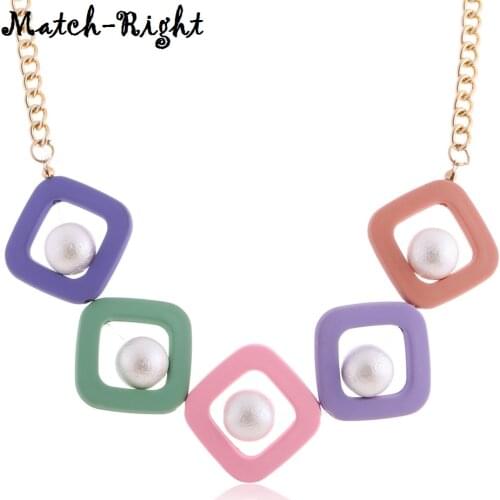 Match-Right Necklaces & Pendants Women/Statement/Beads/Pearl/Lady/Big/Choker Necklace Pendants for Women Fashion Jewelry NR007