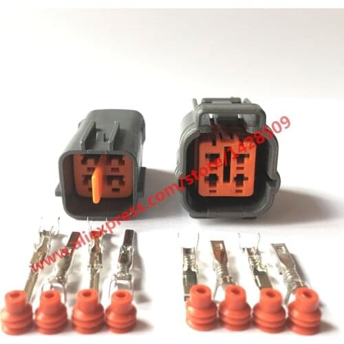 20 Sets 4 Pin Female And Male Oxygen Sensor Automotive Connectors For Sumitomo 6195-0018 6195-0015