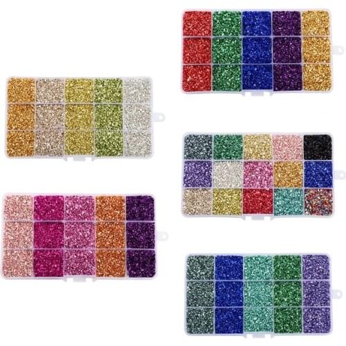 1 Box Glass Crushed Stones Glitter Irregular Glass Chips Epoxy Resin Mold Filler B03B