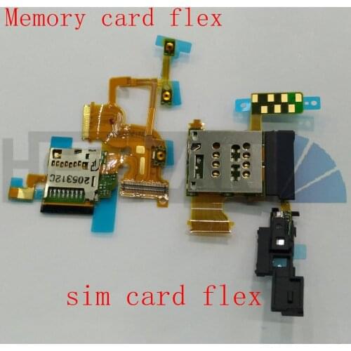 1pcs For Sony Xperia Ion LTE LT28i LT28at Button Key And Volum SD TF Memory Card flex + sim card flex Reader Phone Repair Part