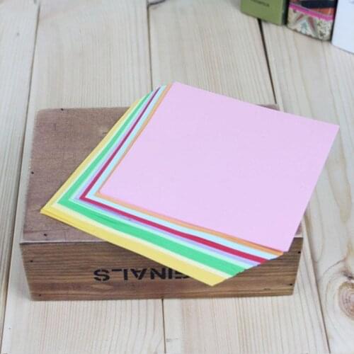 100pcs Multicolor Solid Color Origami Paper Craft Folding Square Papers Handmade DIY Scrapbooking Cards Gift Craft Decoration