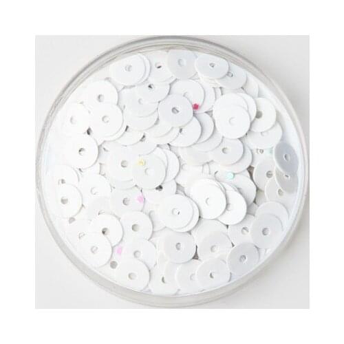 1500pcs 10mm Round Sequins PVC Flat Paillette Middle Hole Sewing,Wedding Craft,Women Kids DIY Garment Accessory White Confetti