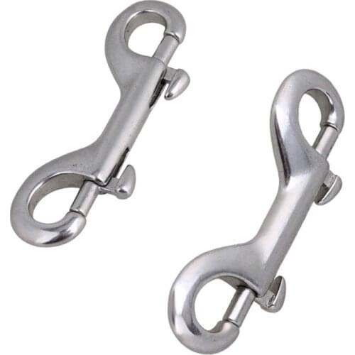 2pcs 304 Stainless Steel Metal 100mm Buckles Swivel Clasps Belt Hook Ring Snap for Rope Straps Chain Cable Boat Line Rigging