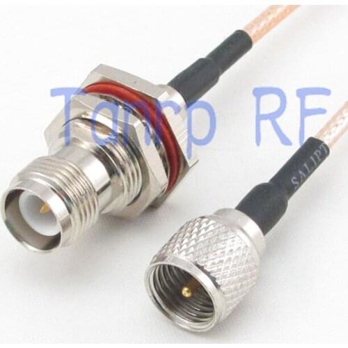 20inch mini UHF male plug to RP TNC female jack RF adapter connector 50CM Pigtail coaxial jumper cable RG316 extension cord