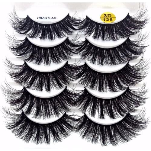 2021 NEW 2-10 pairs 100% Real Mink Eyelashes 3D Natural False Eyelashes Mink Lashes Soft Eyelash Extension Makeup Kit Cilios