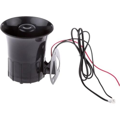 12V 50W Car Warning Alarm Hooter Ambulance Loud Siren Horn Speaker with MIC