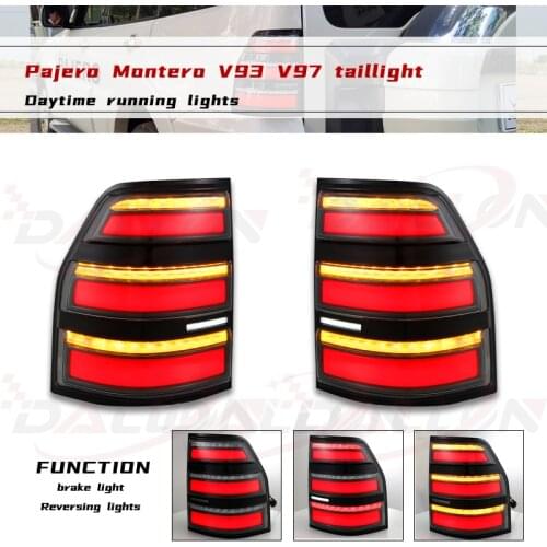 Car LED Tail Light Taillight For Mitsubishi Montero Pajero 2006-2020 Rear Running Light + Brake + Reverse + Dynamic Turn Signal