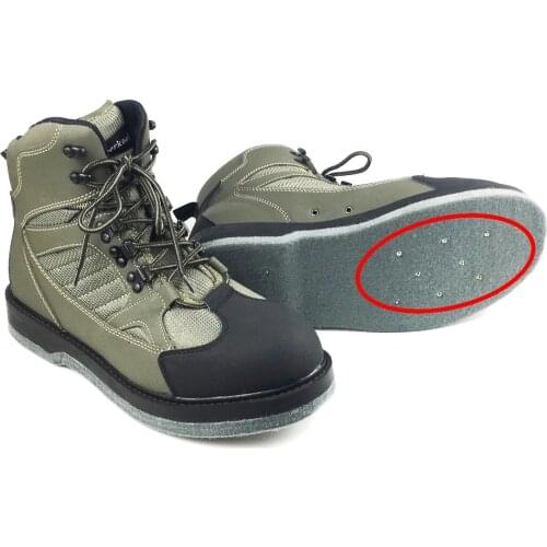 Fly Fishing Wading Shoes Nails Felt Sole Waders Aqua Upstream Hunting Sneakers Boot Breathable Rock Sport No-slip For Fish Pants