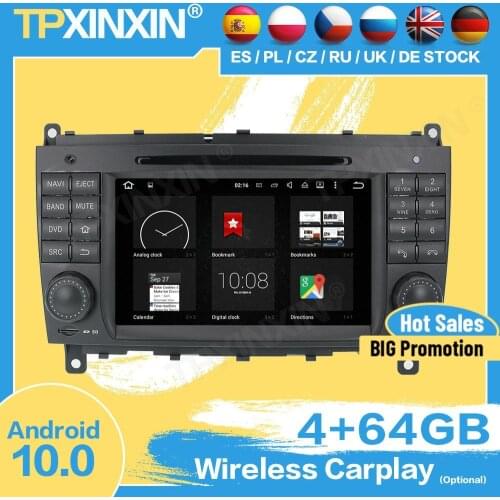 Carplay Car Radio Stereo Screen Wireless Android For Benz CLK W209 2006 2007 2008 2009 2010 2011 2012 GPS Player Audio Head Unit