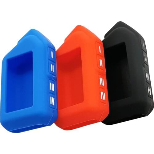 Silica gel Fob Key Chain Case For Sher-khan Mobicar A Mobicar B Vehicle Security Two-Way LCD Remote Russian Car Alarm System