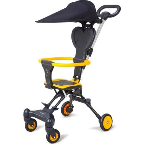 Artfunning hair stroller baby stroller lightweight folding childrens four-wheel simple baby stroller for two-way travel