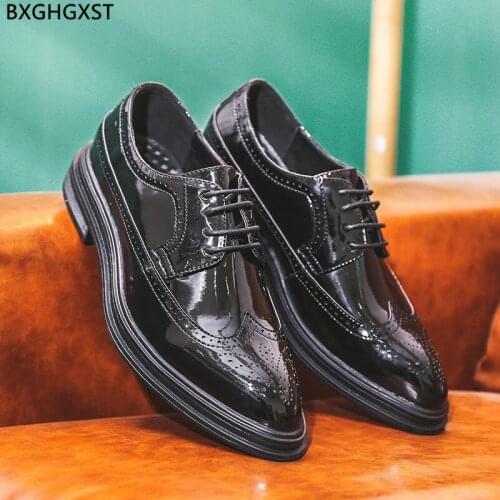 Designer Oxford Shoes for Men 2021 Luxury Designer Shoes Man Formal Brogue Men Leather Shoes Men Classic Chaussure Homme Zapatos