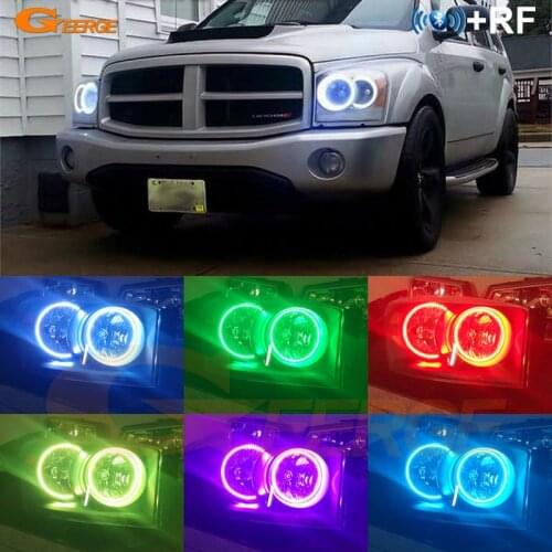 For Dodge Ram 1500 2500 3500 DR DH DC DM RF remote Bluetooth APP Ultra bright Multi-Color RGB led angel eyes Halo Rings kit