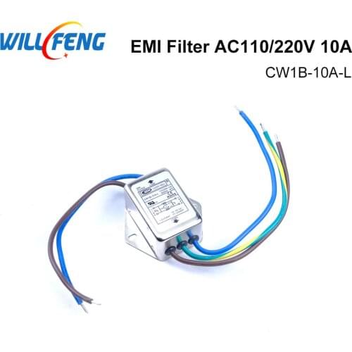 Will Feng Canny Well EMI Filter CW1B-10A-L 6A 10A Single Phase AC115/250V 50/60HZ For Co2 Laser Cutter Engraving Machine