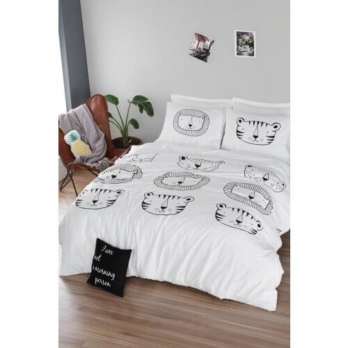 Bedding Set %100 Cotton With Pillowcase Duvet Cover Sets Linen Sheet White Double Queen Size Quilt Covers Bedclothes Modern Cute