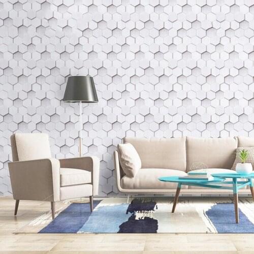 Creative Modern 3D Geometric Decorative Wallpaper Living Room Sofa TV Background Decor Wall Decals Self Adhesive Stickers PVC
