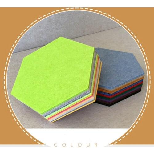 HOT Hexagon Pad Cork Board/Pin Board 1 Pc Colorful Wall Tiles Memo Felt Board For Wall Stickers Home Decors