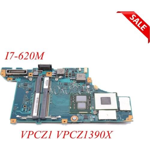 NOKOTION Laptop Motherboard For Sony Vaio VPCZ1 VPCZ1390X A1754727A A1789397A MBX-206 DDR3 I7-620M CPU Main Board full tested
