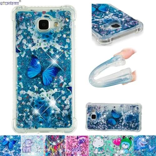 Soft Silicone Bumper Case for Samsung Galaxy A3 A5 2016 A36 A56 Glitter Dynamic Liquid Cute Fitted Cover SM-A310F/DS SM-A510F/DS