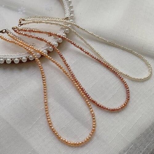 Irregular Small Button Baroque Pearl Choker Short Natural Freshwater Pearl Necklace for Women Party Wedding Jewelry Collier