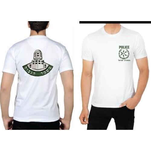 2019 New 100% Cotton T-Shirts Men Israel POLICE T Shirt Short Sleeve White SHIRTS Policemen Border Police Casual Men Tees