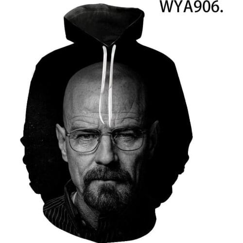 2020 New Fashion Breaking Bad Hoodies Men Women Children Sweatshirts Heisenberg 3D Printed Cool Boy Girl Kids Hoodie